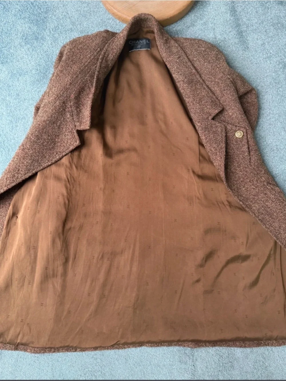 Chanel wool skirt suit set size 34